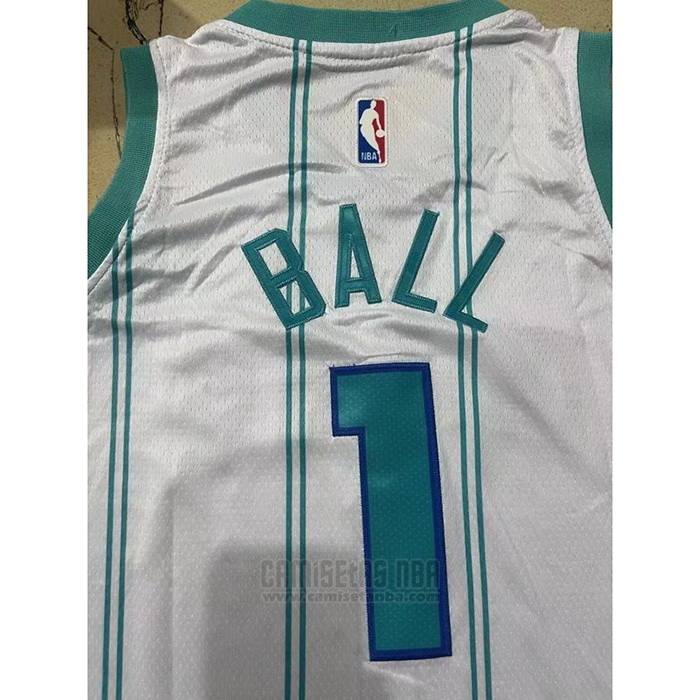Camiseta Nino Charlotte Hornets LaMelo Ball #1 Association 2022-23 Blanco